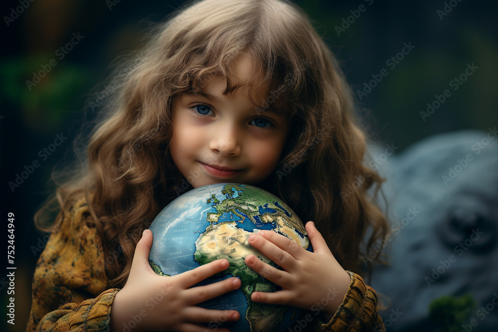 Caring for the environment ecology concept of saving the world and love nature by human generative AI Caring for the environment ecology concept of saving the world and love nature by human generative AI