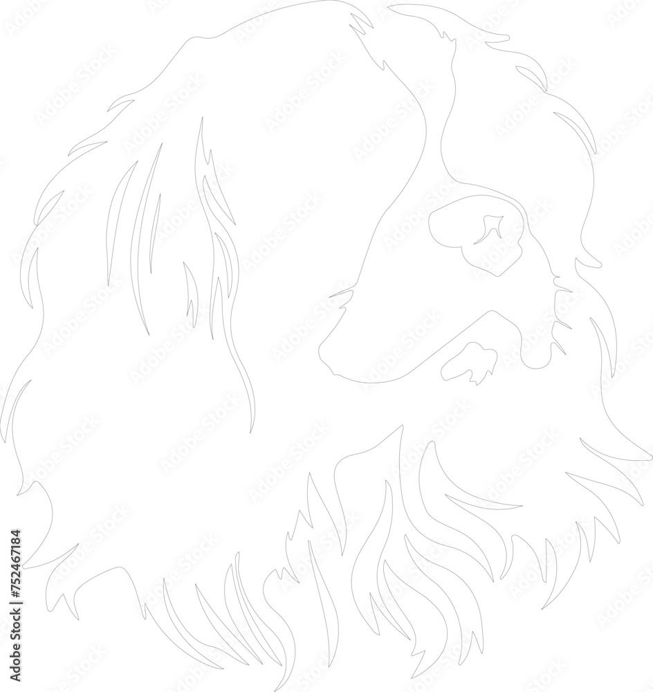 King Charles Spaniel outline King Charles Spaniel outline