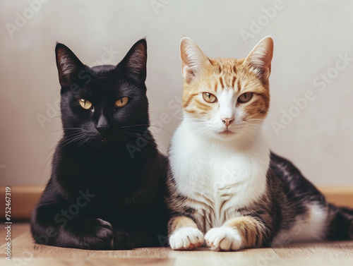 Ginger Cat and Dog in a Tender Embrace