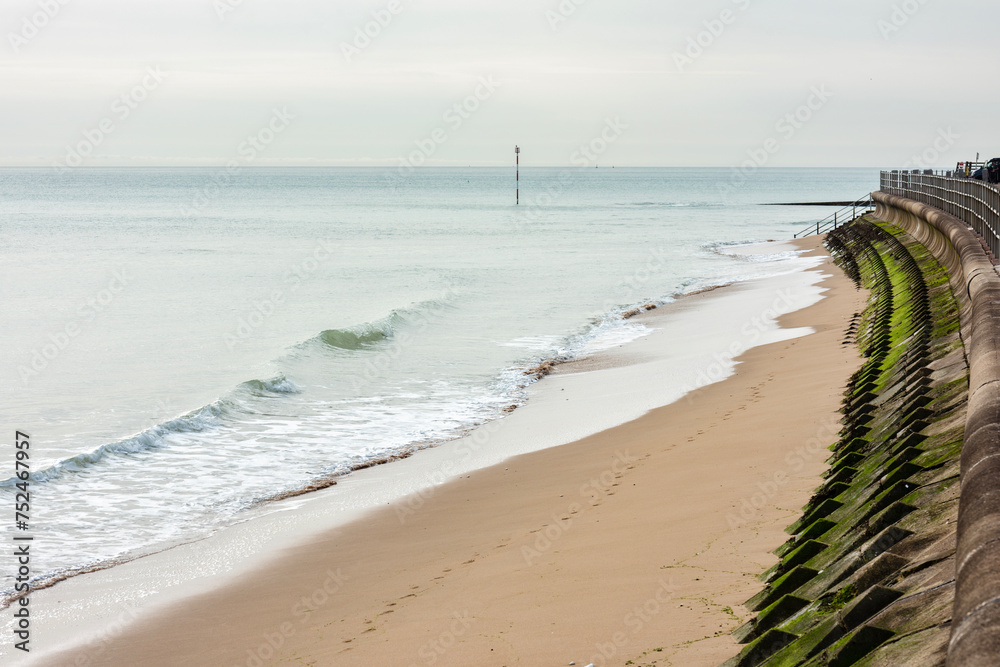 Coastline between Ramsgate and Broadstairs in Kent, England