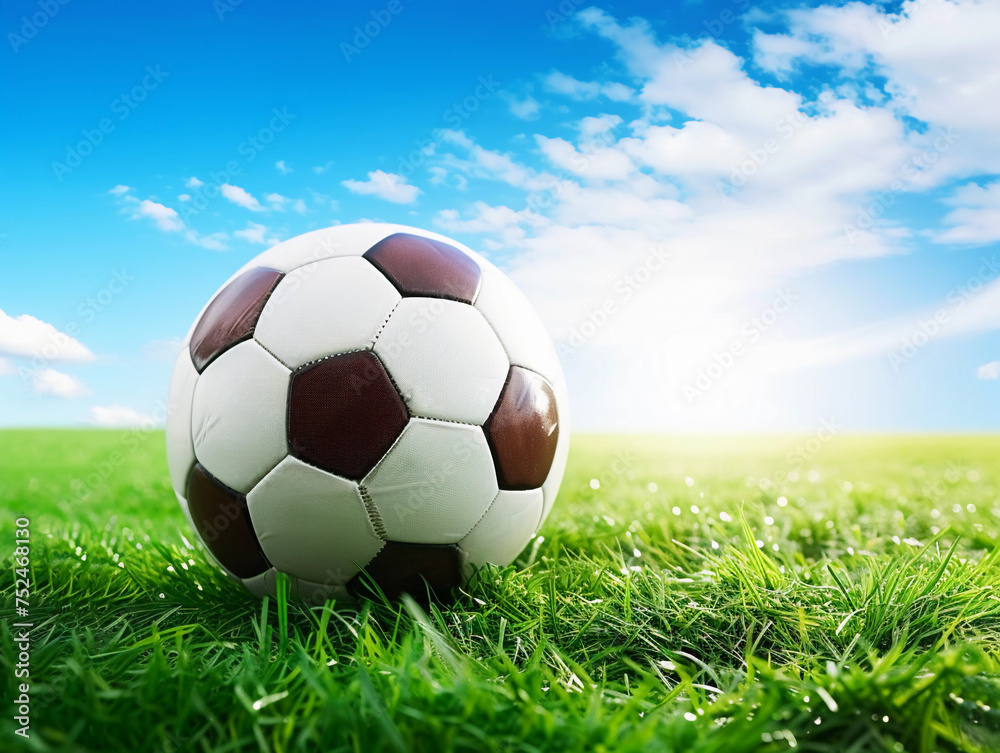 Fototapeta premium Close-up of Soccer Ball Outdoors