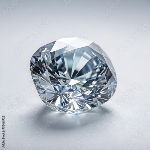 gemstones and diamond on white background 