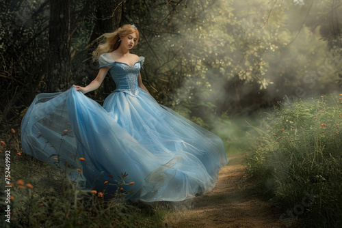 Enchanting portrayal of Cinderella, the beloved fairy tale character