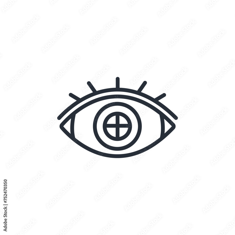 Vision icon. vector.Editable stroke.linear style sign for use web design,logo.Symbol illustration. Vision icon. vector.Editable stroke.linear style sign for use web design,logo.Symbol illustration.