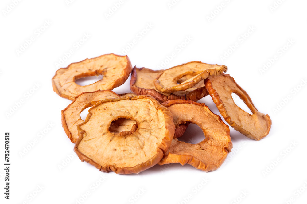 Dried apple rings isolated on white background Dried apple rings isolated on white background