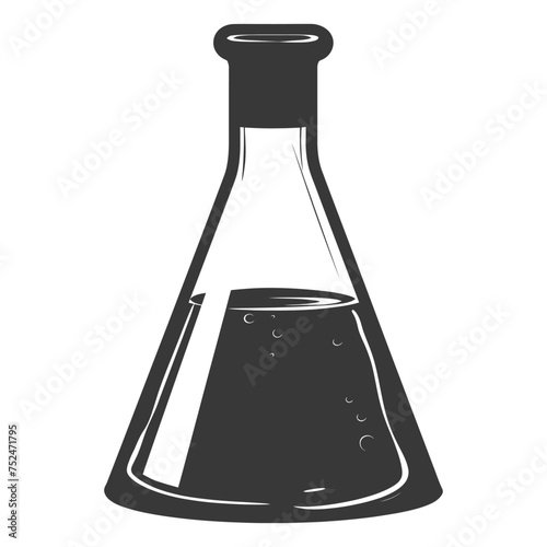 Silhouette Erlenmeyer tube black color only