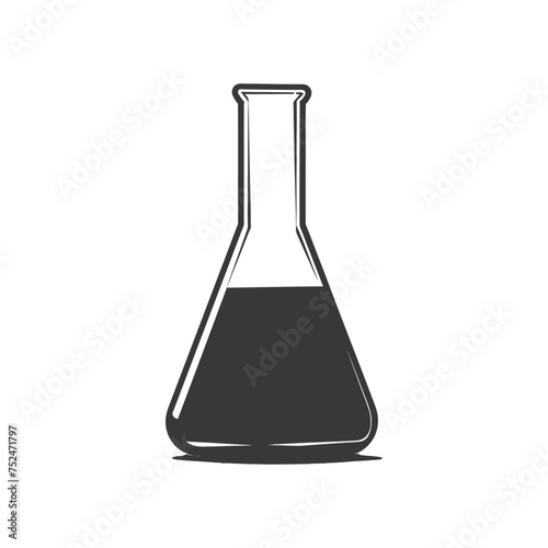 Silhouette Erlenmeyer tube black color only