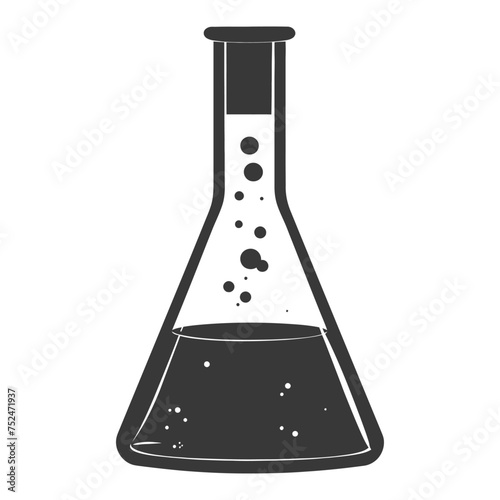 Silhouette Erlenmeyer tube black color only
