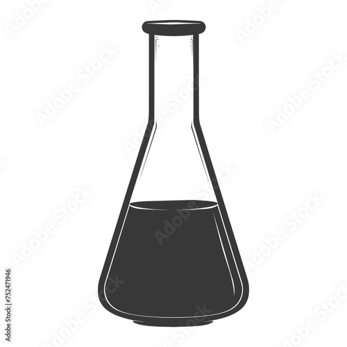 Silhouette Erlenmeyer tube black color only