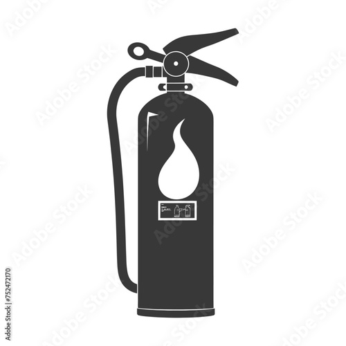 Silhouette Fire Extinguisher black color only