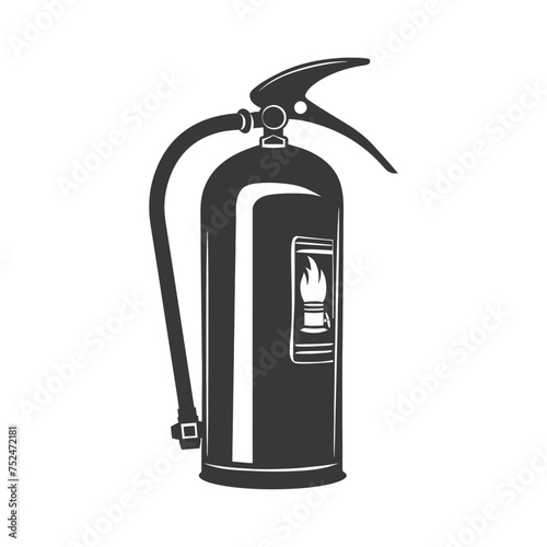Silhouette Fire Extinguisher black color only