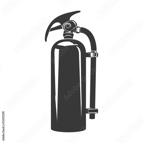 Silhouette Fire Extinguisher black color only
