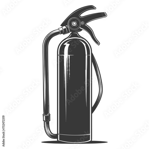 Silhouette Fire Extinguisher black color only