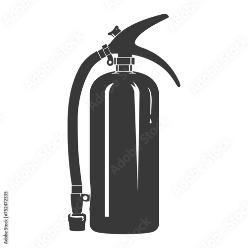 Silhouette Fire Extinguisher black color only