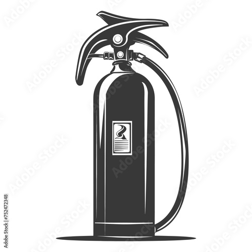 Silhouette Fire Extinguisher black color only