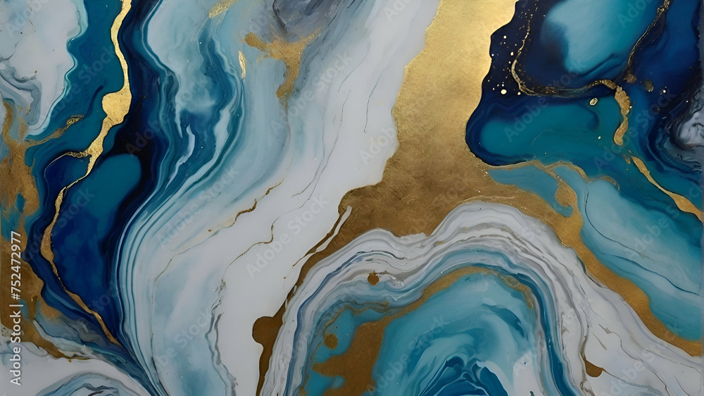 Blue background marble abstract texture pattern gold watercolor gray white dark paint green luxury. Background silver blue marble ombre wall color canvas fluid ink gradient water concrete wash art