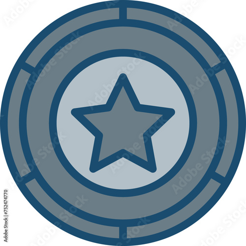 Badge Line Filled Grey