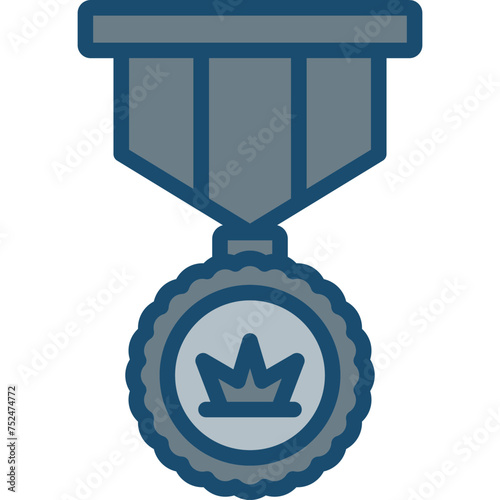 Badge Line Filled Grey