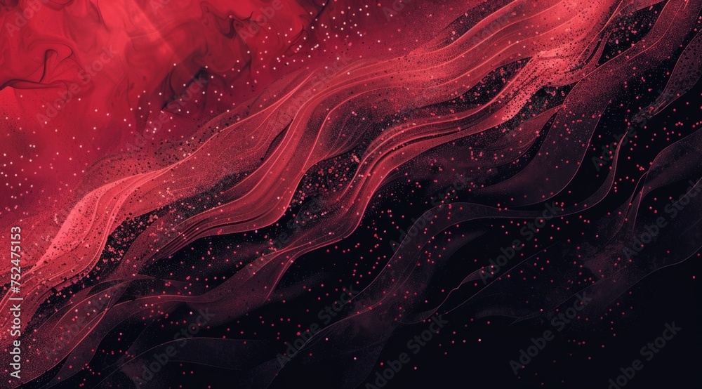 black and red computer graphics background Generative AI - obrazy, fototapety, plakaty 