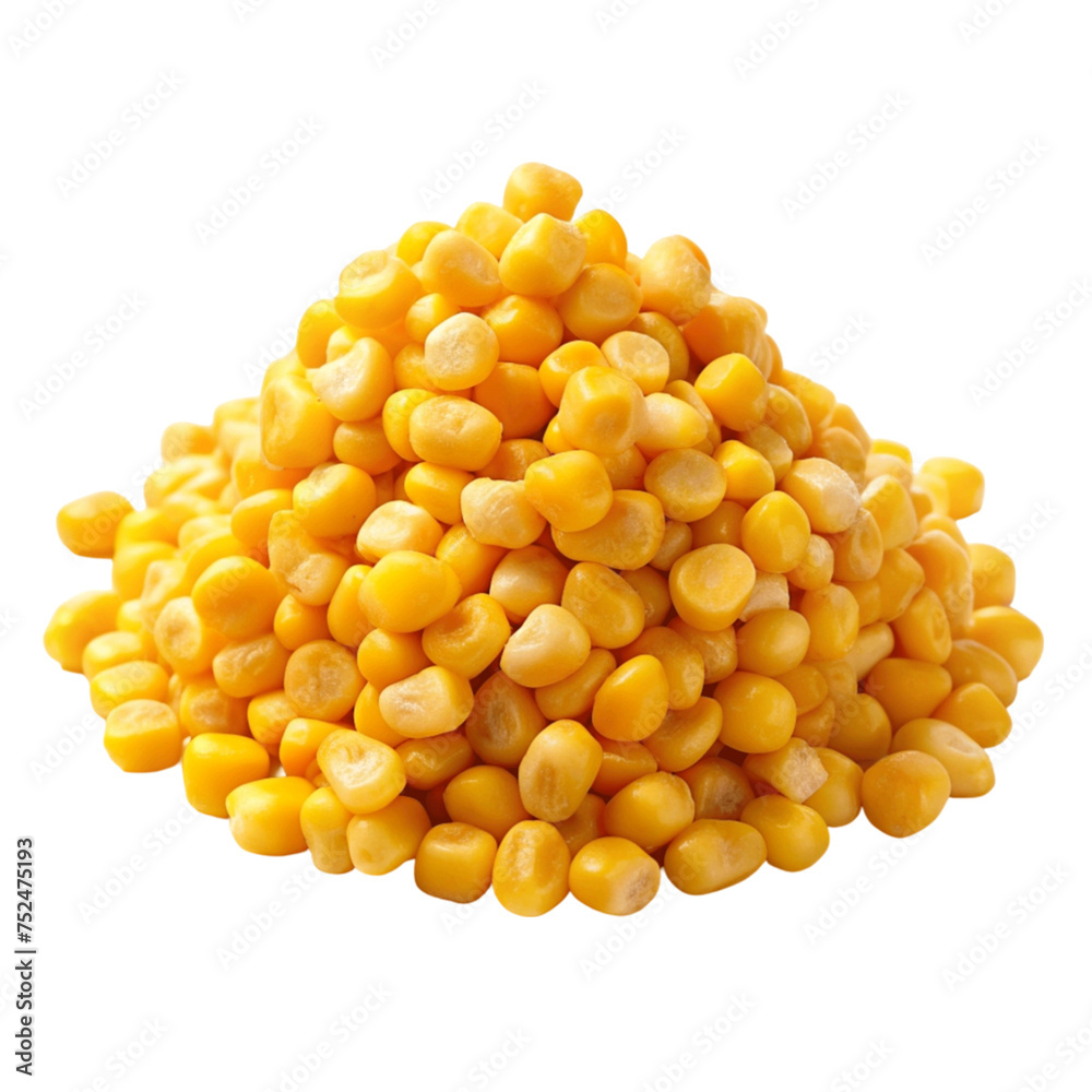 A pile of corn isolated on Transparent background. A pile of corn isolated on Transparent background.