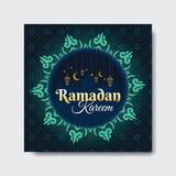 Ramadan Kareem greetings Social Media Banner Post Design Template