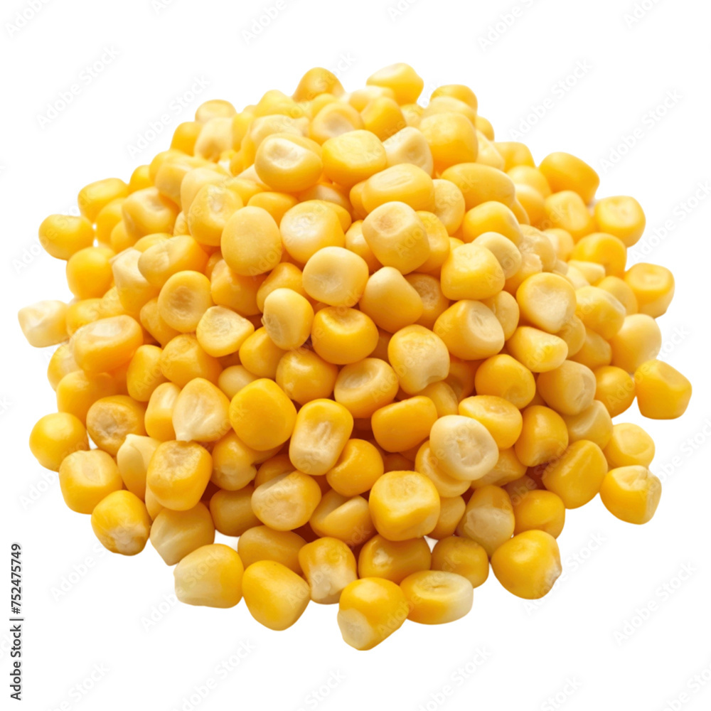 A pile of corn isolated on Transparent background. A pile of corn isolated on Transparent background.