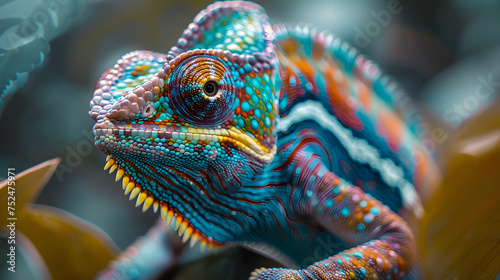 Aquatic creature with a vibrant and colorful skin