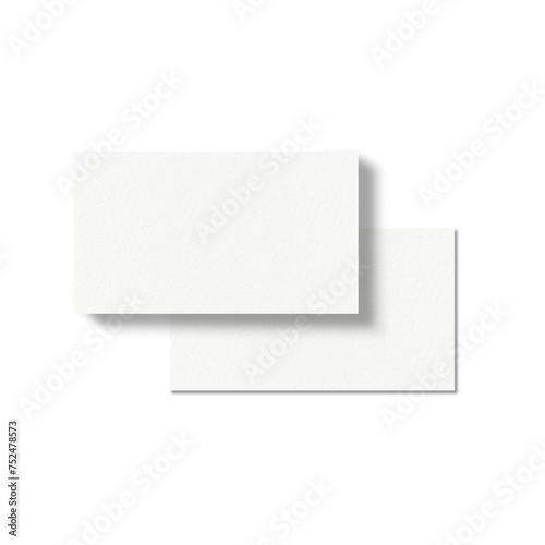 Mockup of realistic business card standard size white with transparent background