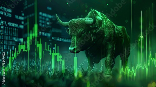 Bullish Crypto market with green candle
