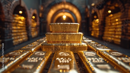 A thrilling moment as archeologists uncover an ancient vault filled with gold bars and precious metals, providing a breathtaking glimpse of a long-lost treasure hidden in the depths of history.