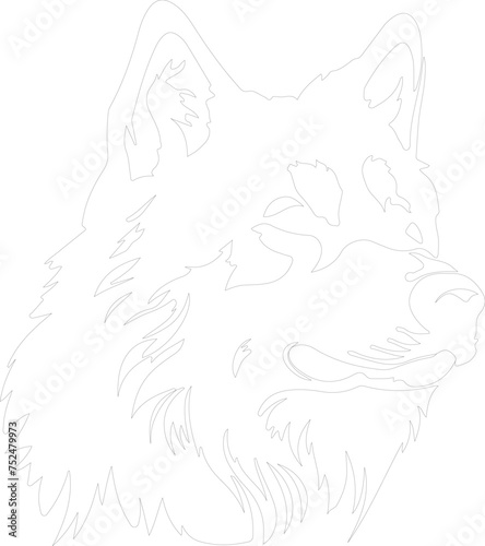 Alaskan Malamute outline