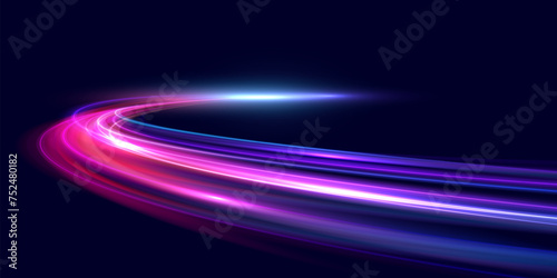 Modern abstract high-speed movement. Dynamic motion light trails effect. Futuristic digital technology movement concept. pattern for banner. Vector EPS10.