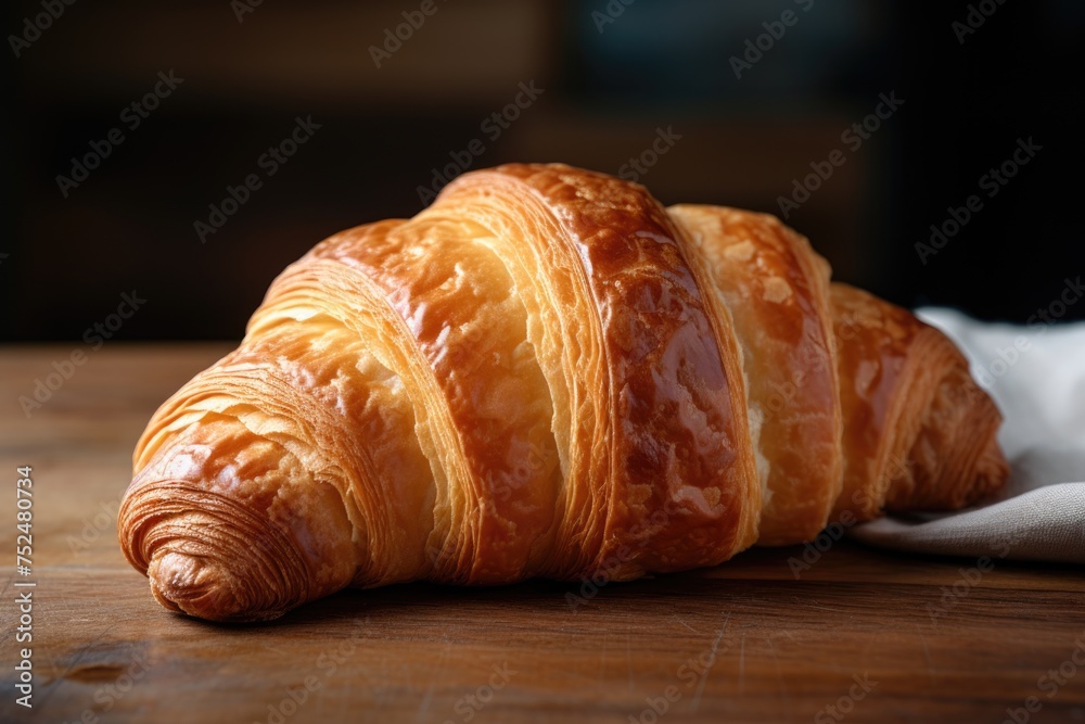 Close up of a croissant Close up of a croissant