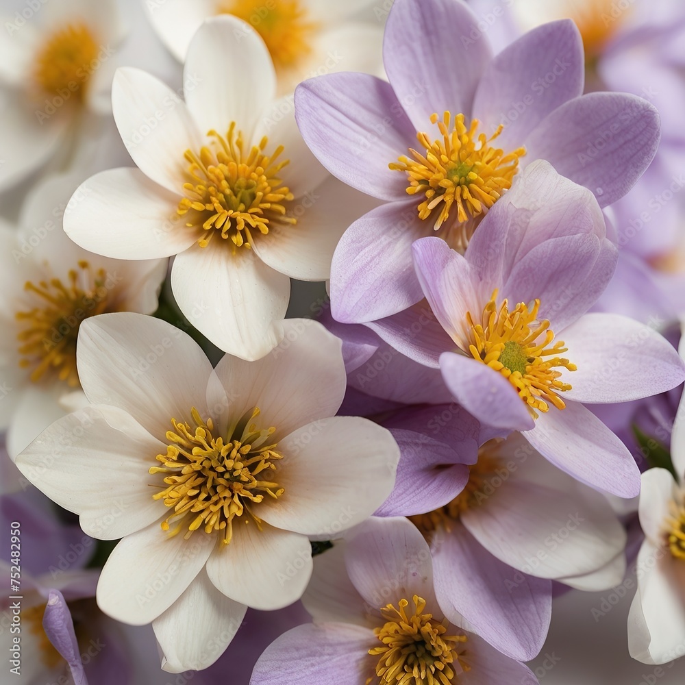 Obraz premium Free Photo Beautiful Colorful spring flowers on white background view closeup nature background