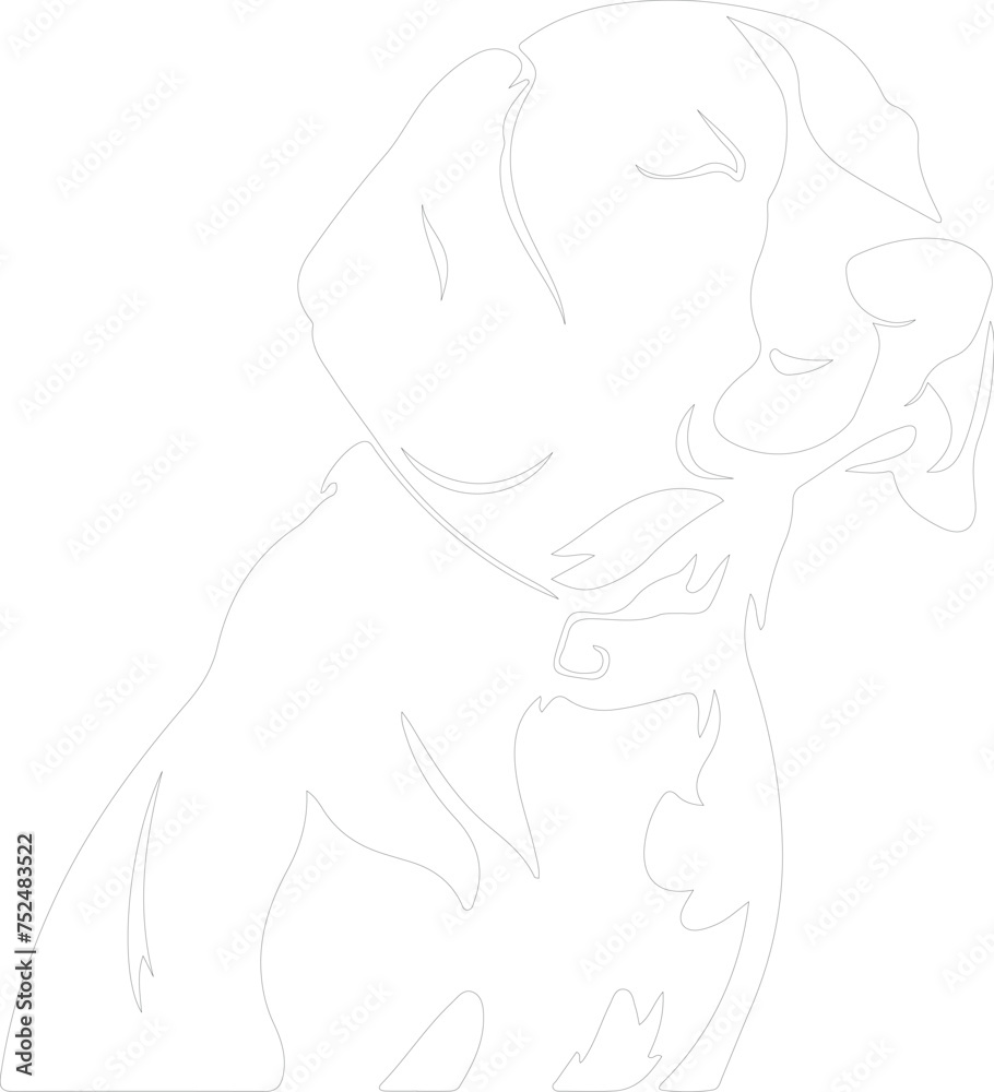 beagle outline beagle outline