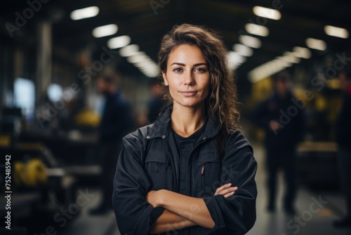 Women worker in an industrial workshop.