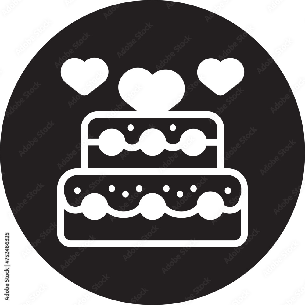 wedding cake glyph icon wedding cake glyph icon