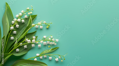 Lily of the Valley color background photo