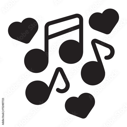 musical note glyph icon photo