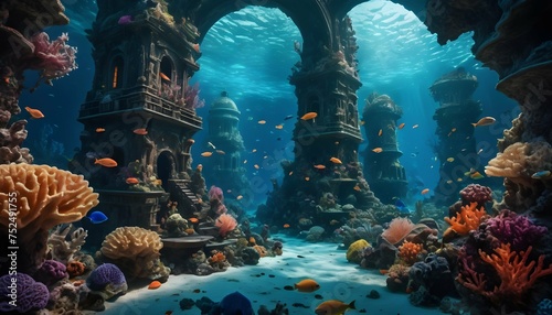 A Hyper Realistic Underwater Coral City With (2)