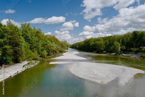 Kiesbänke in der Isar 