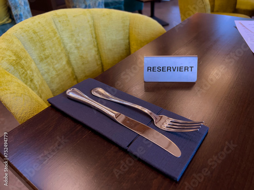 Billede på lærred Reservierung