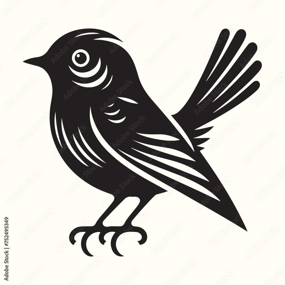 Obraz premium Bird Silhouette Illustration Vector Design