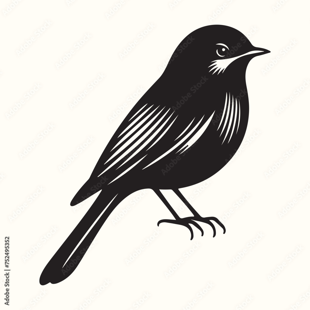 Fototapeta premium Bird Silhouette Illustration Vector Design