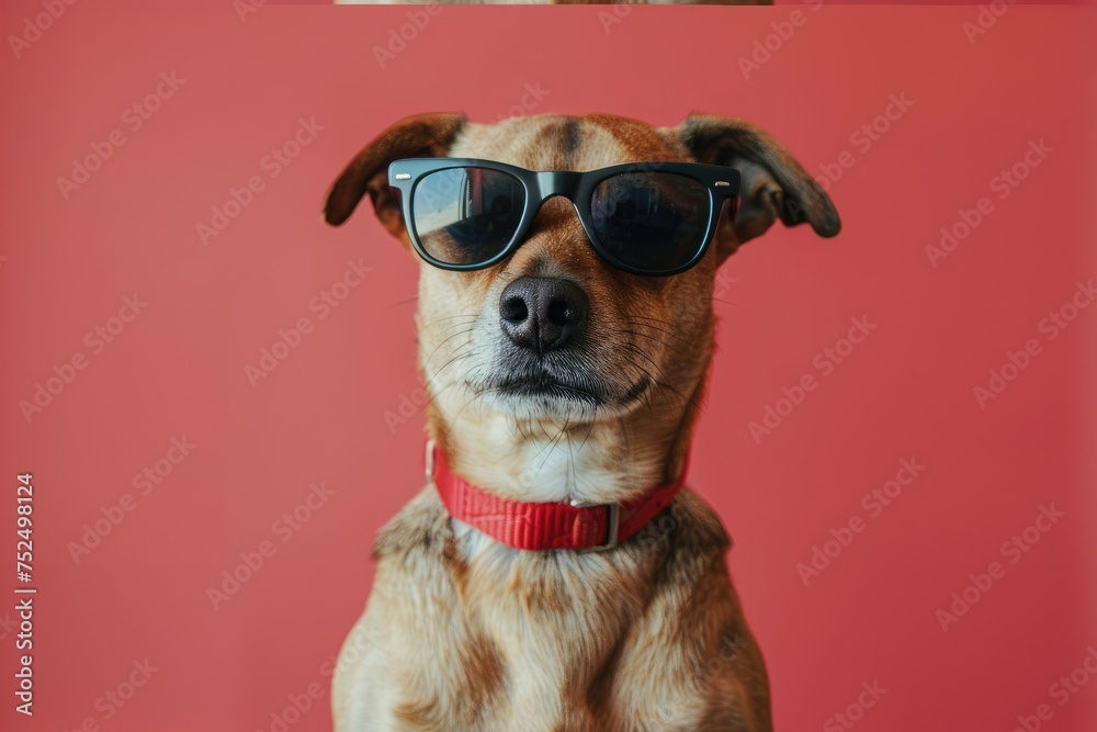 Sunglasses Savvy: Dog Fashion, AI Generative
