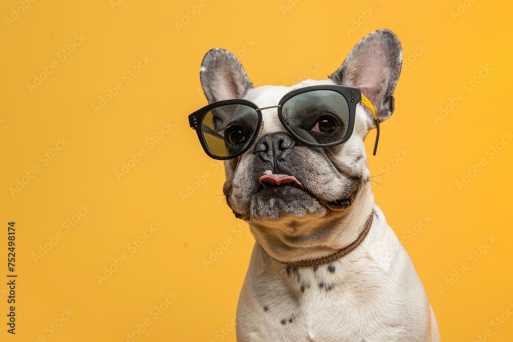 Pawsitively Stylish: Doggy Sunglasses, AI Generative
