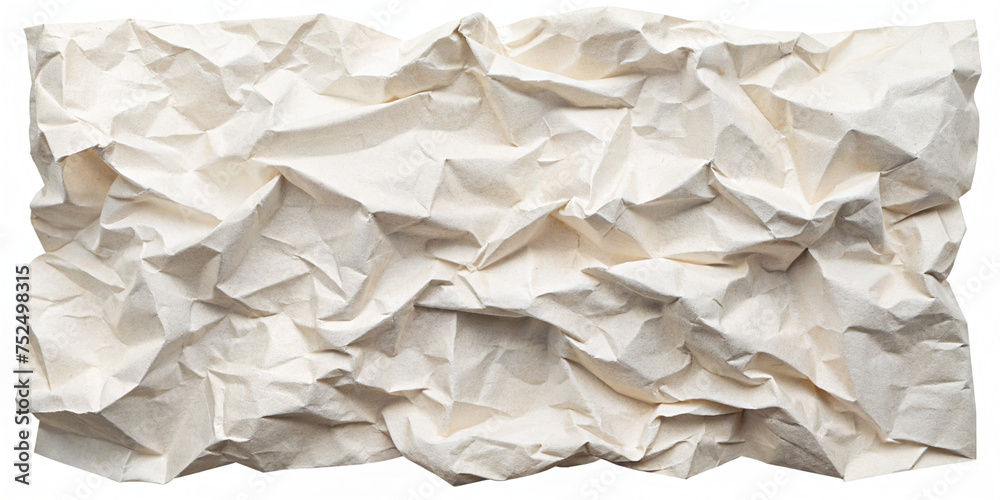 Obraz premium Crumpled white paper background..