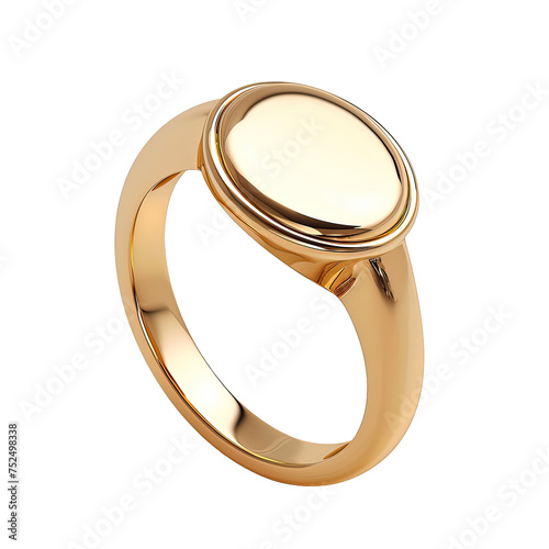 Signet Ring on white or transparent background photo
