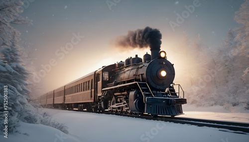 An Highly Realistic Image Of A Vintage Train (1)
