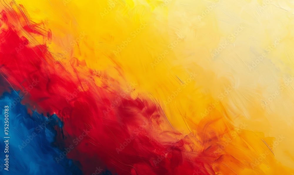 an abstract red, yellow, and blue background for a painting Generative AI